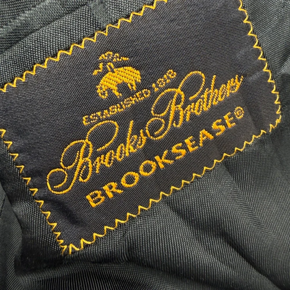 Brooks Brothers‎ Blazer Mens XL Black Gold Buttons Made in USA Wool Professional